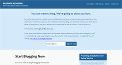 Desktop Screenshot of beginnerblogging.net