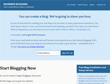 Tablet Screenshot of beginnerblogging.net